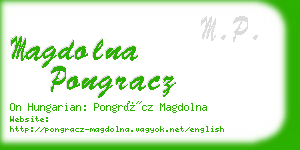 magdolna pongracz business card